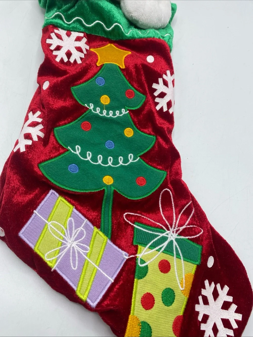 Christmas Disney Mickey Mouse 3D Stocking Plush Stuffed Holiday Festive Themed